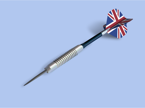 Fotorealistisk dart med UK fÃ¤rger vektorbild