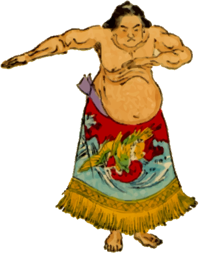 Dibujo de luchador de sumo