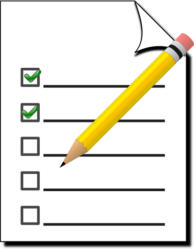 Survey icon with pencil