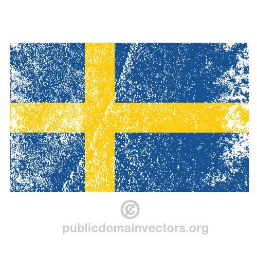 Imagem de vector bandeira sueca