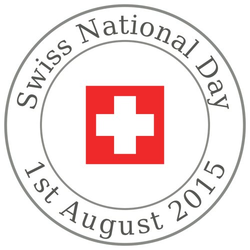 Obraz z Swiss National Day zaokrÄ…glona znak