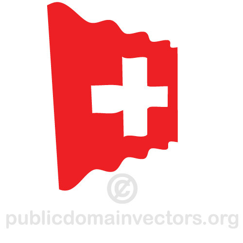 Drapeau suisse vecteur ondulÃ©s