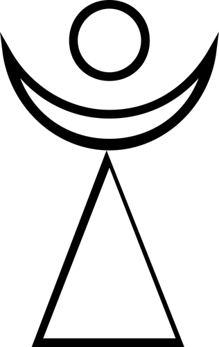 Urgammal religiÃ¶s symbol med crescent