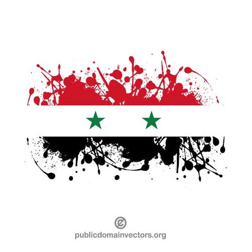 BlÃ¤ck sprut med flagga av Syrien