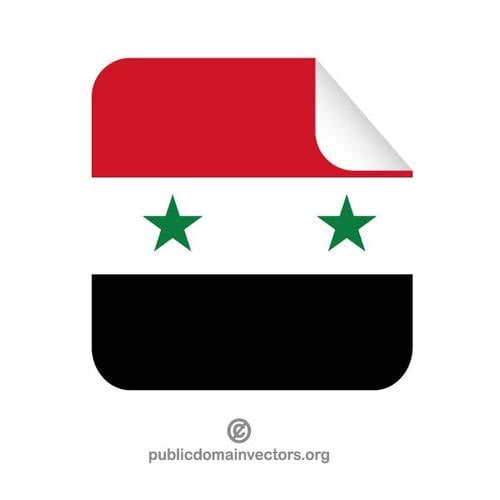 Syrias flagg pÃ¥ peeling klistremerket