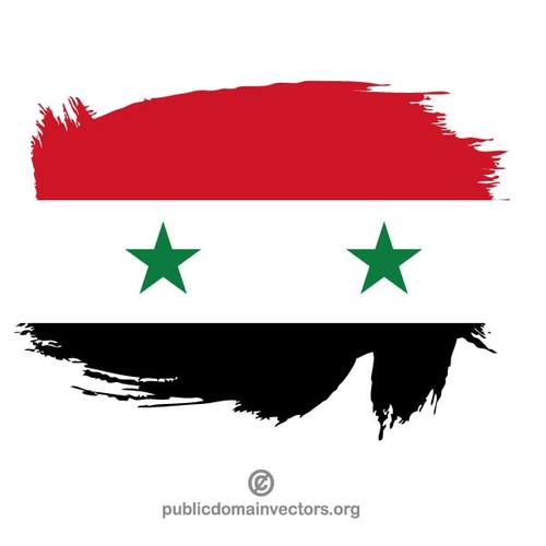 MÃ¥lade flagga Syrien