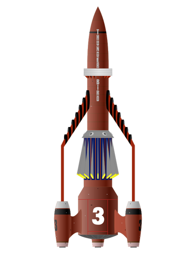 Rode raket vector afbeelding