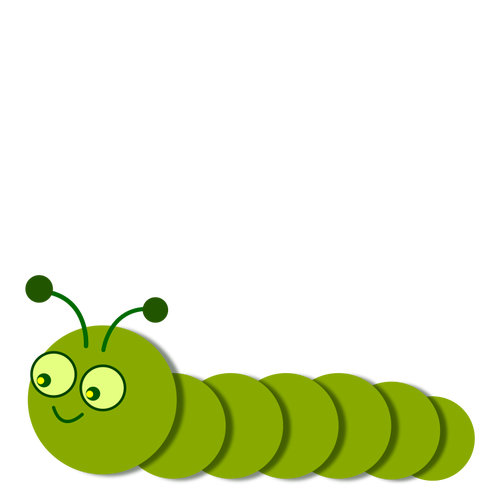 Smiling green caterpillar