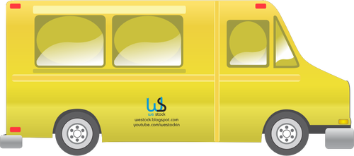 Voedsel levering vrachtwagen vector illustraties
