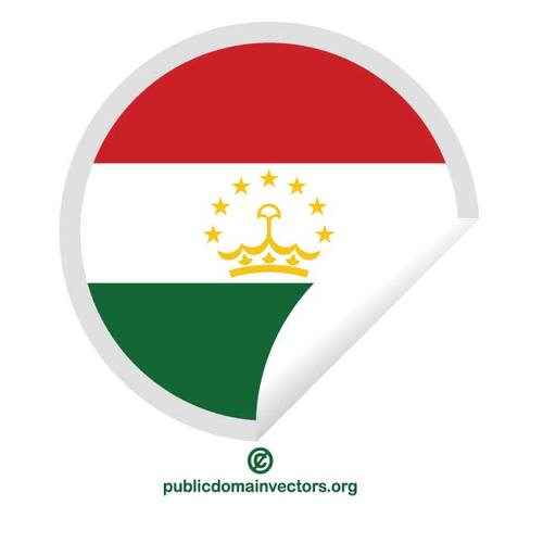 Pegatina con la bandera de TayikistÃ¡n
