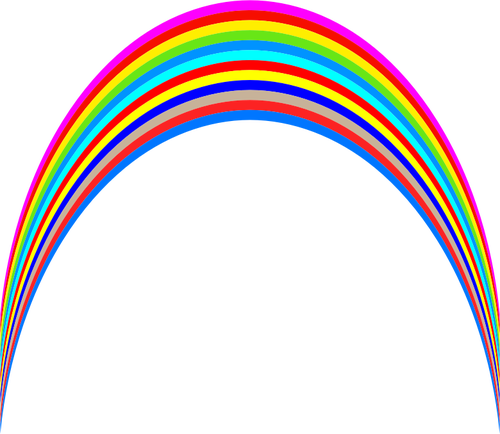 Clip-art vector de arco em arco-Ã­ris