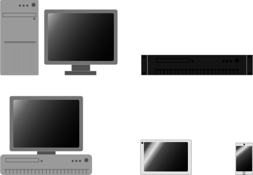 Image vectorielle de dispositifs en ligne