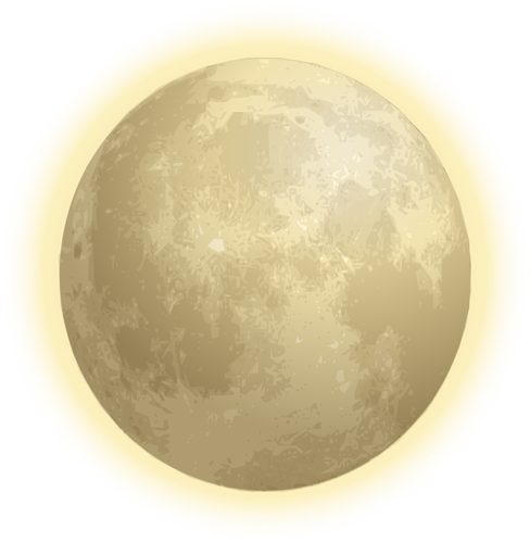 Planeta luna cu halou ilustraÅ£ie vectorialÄƒ