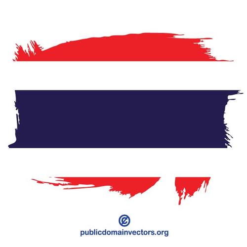 Geschilderde vlag van Thailand