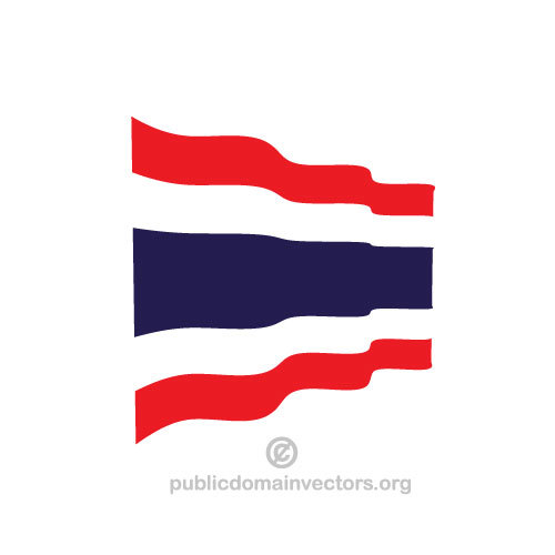 Melambai-lambaikan bendera vektor Thailand