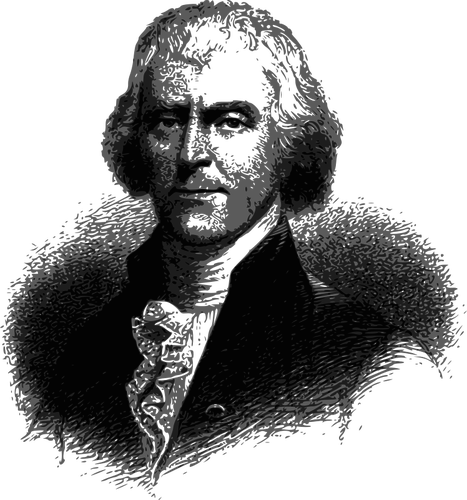 IlustraciÃ³n de vector de retrato de Thomas Jefferson
