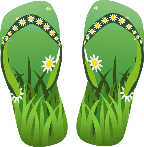 Groene flip flops schoeisel
