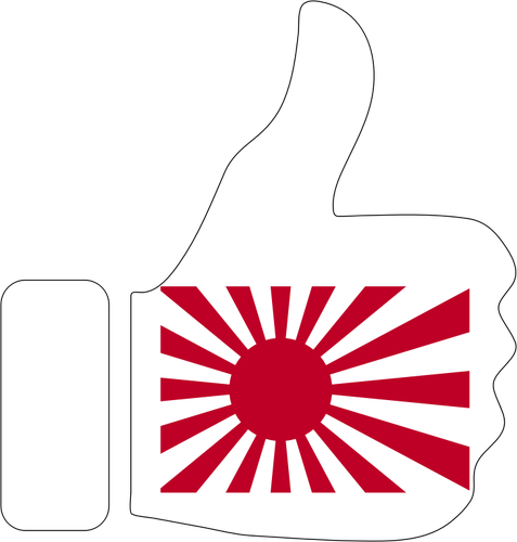 Thumbs up cu simbol japonez