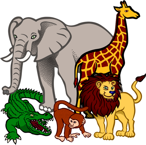 African animals vector illustration