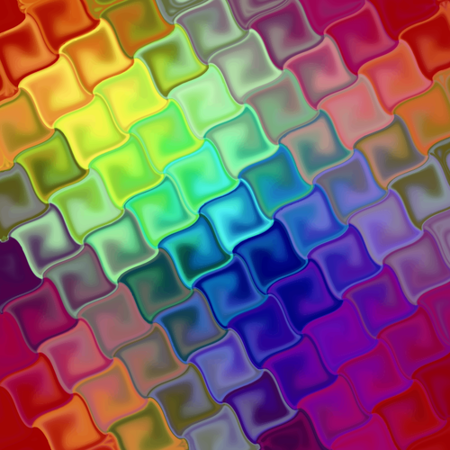 PadrÃ£o de azulejos em cores do arco-Ã­ris