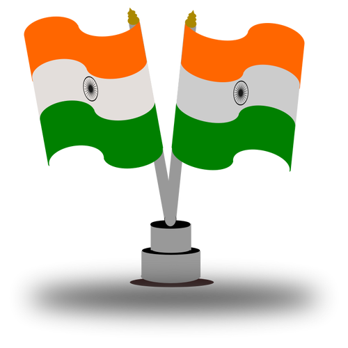 Indiska flaggan vektorbild