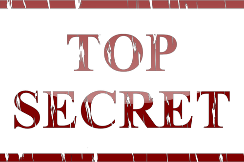 Top Secret sticker vector illustration