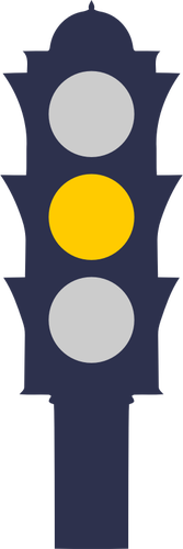 Traffic light in yellow