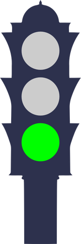 Traffic light with green