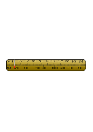 AM-FM tuner scale vector image