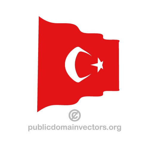 Turkse vector vlag zwaaien