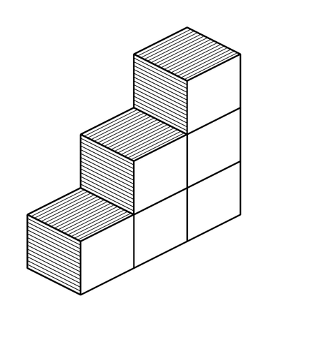 Tour de cubes hauteur