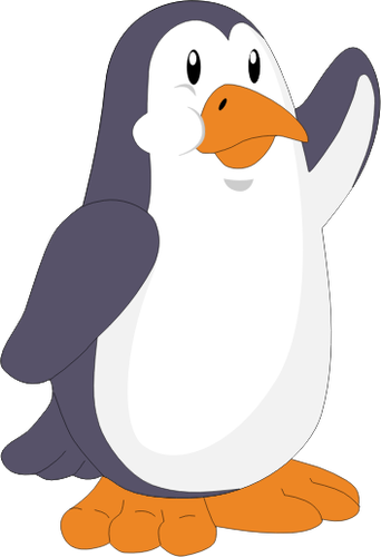 Pingvin tecknad ritning