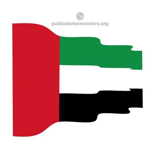 Ondulato bandiera degli Emirati Arabi