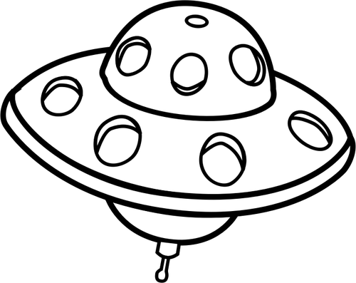 UFO linie de arta vector ilustrare simplÄƒ