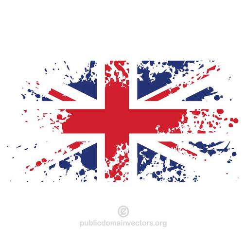 Brittiska flaggan blÃ¤ck sprut
