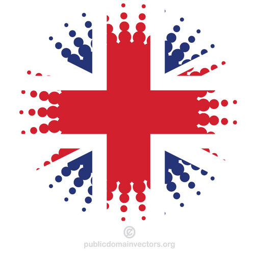 Storbritannien flagga halv tons klistermÃ¤rke
