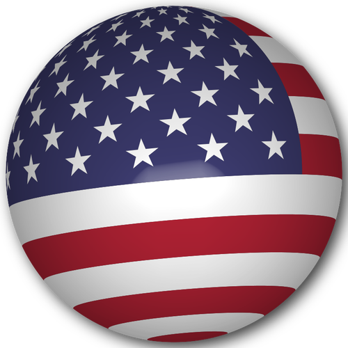 Esfera de bandeira EUA