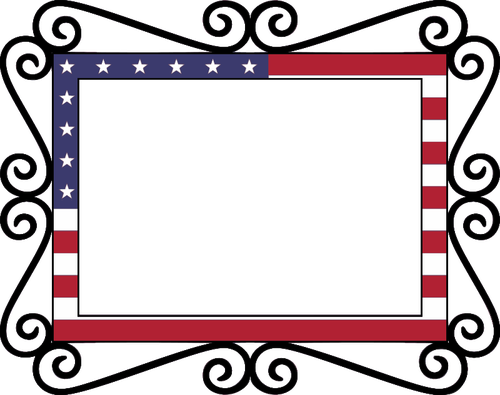 Vintage rÃ¡m s americkou vlajkou