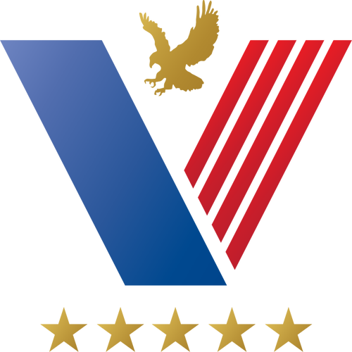 Amerikaanse veteraan logo idee vector illustraties