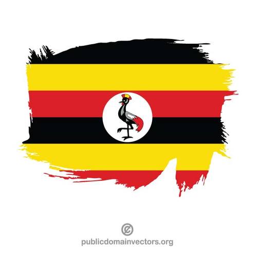 MÃ¥lade flagga i Uganda