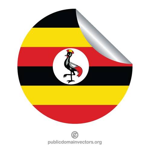 NÃ¡lepka s vlajka Ugandy