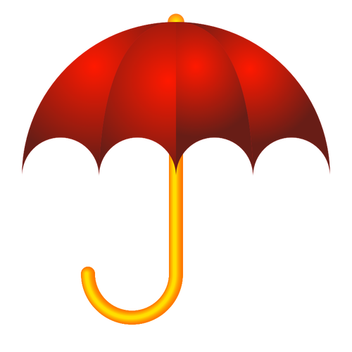 Image vectorielle parapluie rouge