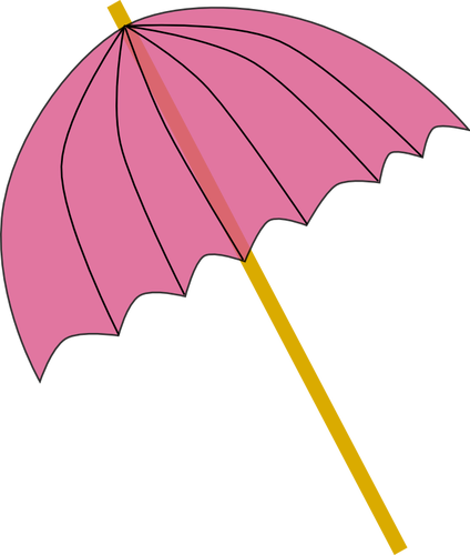 IlustraÃ§Ã£o em vetor verÃ£o guarda-chuva rosa