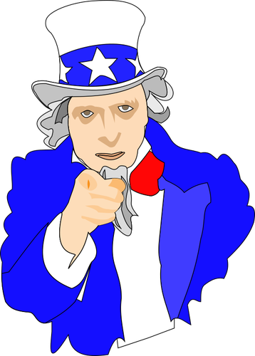 Uncle Sam tecknad illustration