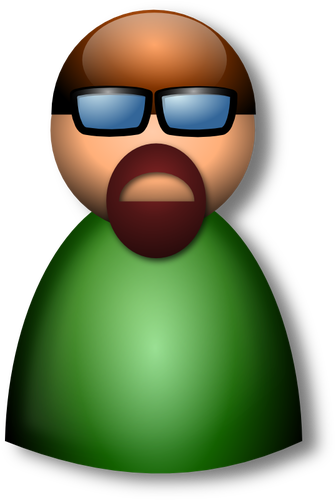 3D briller avatar vector illustrasjon