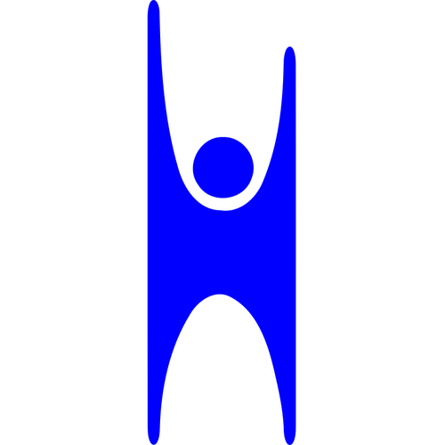 Emblema de hombre azul