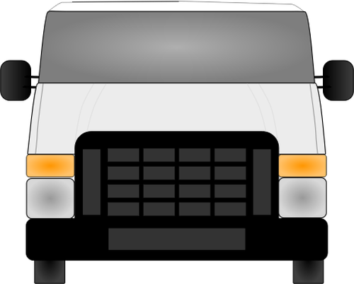 IlustraciÃ³n vectorial de vista frontal de la camioneta