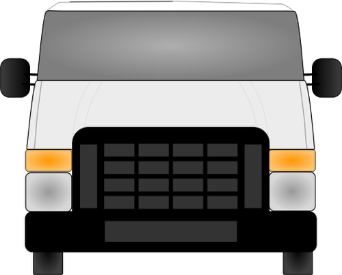 IlustraciÃ³n vectorial de vista frontal de la camioneta