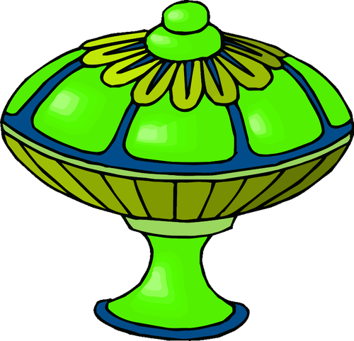 Vaso della caramella verde