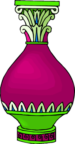 Roz ÅŸi verde vaza